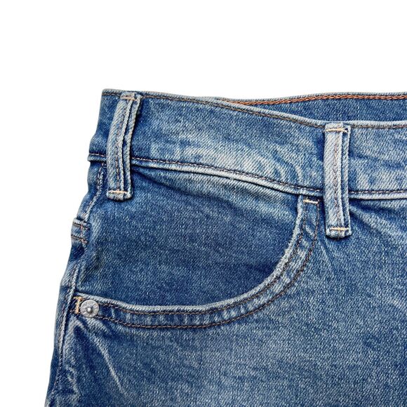 We The Free People Low Maintenance Crop Boot Denim Jean Blue Mid Rise Boho New - Picture 6 of 14